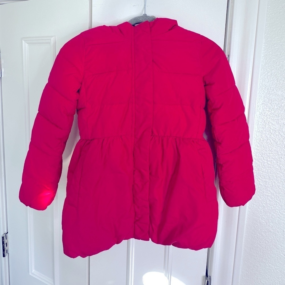Gapkids Pink Fuchsia Insulated Warm Hooded Fur Trim Winter Coat Jacket Size 8